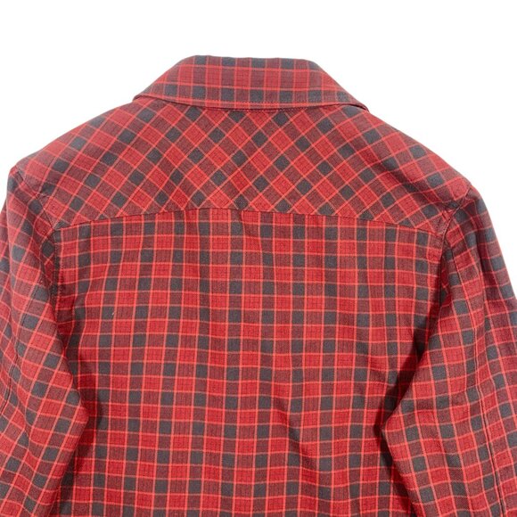 Plaid Flannel Button Shirt Mens  size medium  Red green check Oakley - Picture 6 of 16